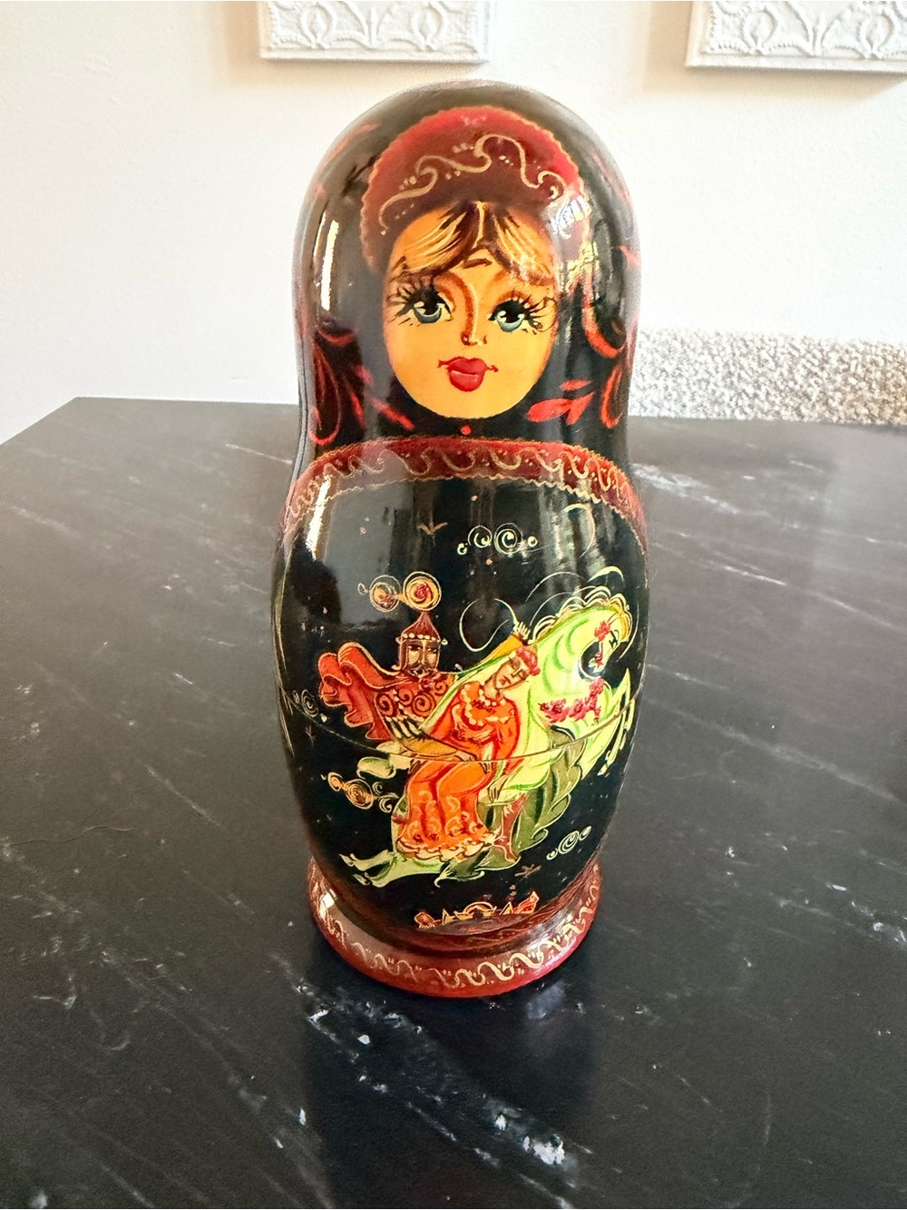 Authentic Hand Painted Russian Matryoshka Nesting Dolls Signed 5 pc - Moscow